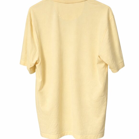 IZOD Polo Shirt Mens Medium Light Yellow Short Sleeve - Picture 3 of 6